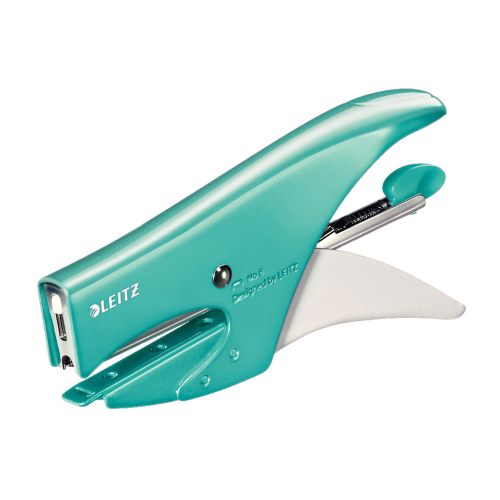 LEITZ 5547 CUCITRICE A PINZA CARICAMENTO POSTERIORE PUNTI SERIE 8 CAPACITA' 15 FOGLI ACQUAMARINA